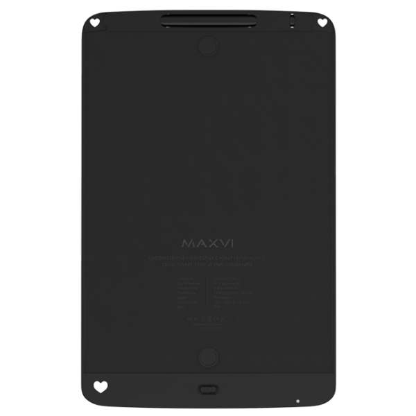 Купить LCD планшет для заметок и рисования Maxvi MGT-02 black